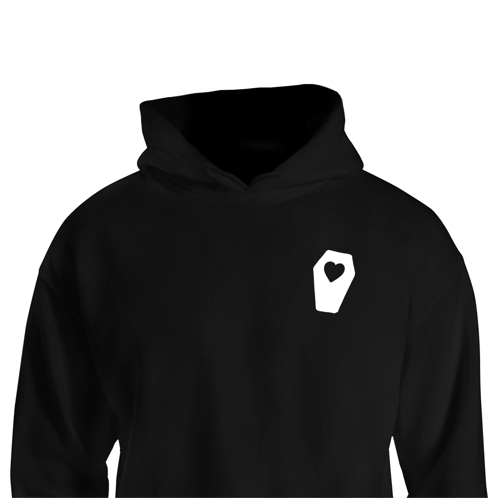 Surnud          Hoodie surnud-hoodie HOODIES Sudamest from the heart süda apparel merch black white